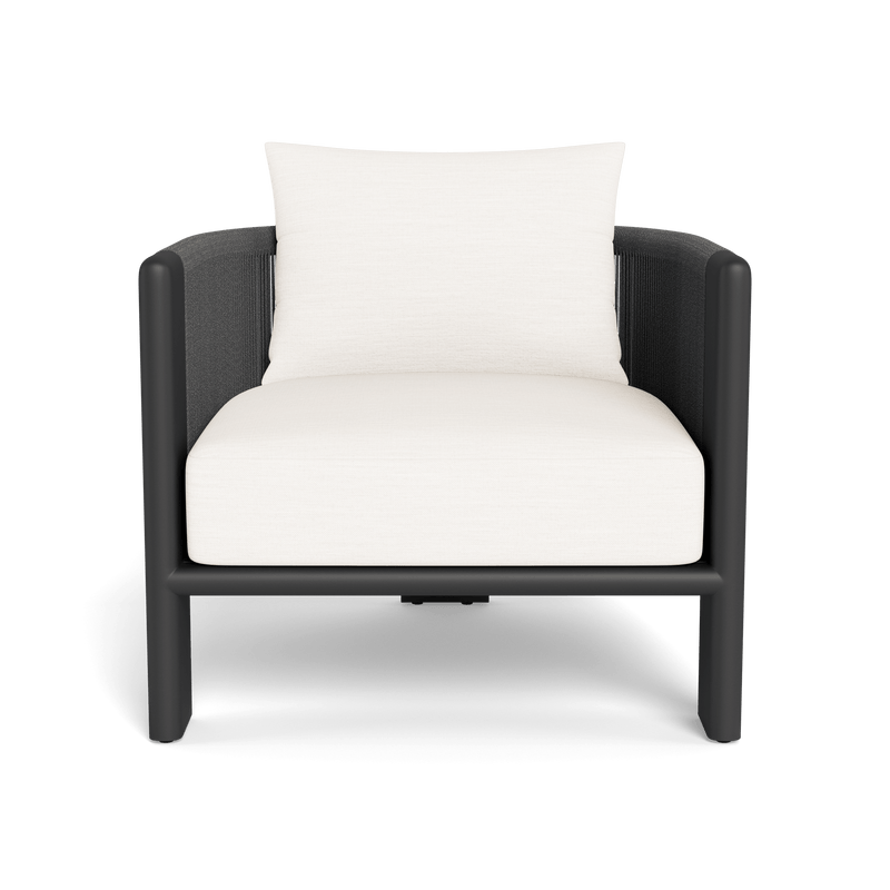 Palm Beach Aluminum Lounge Chair | Aluminum Asteroid, Panama Blanco, Rope Dark Grey