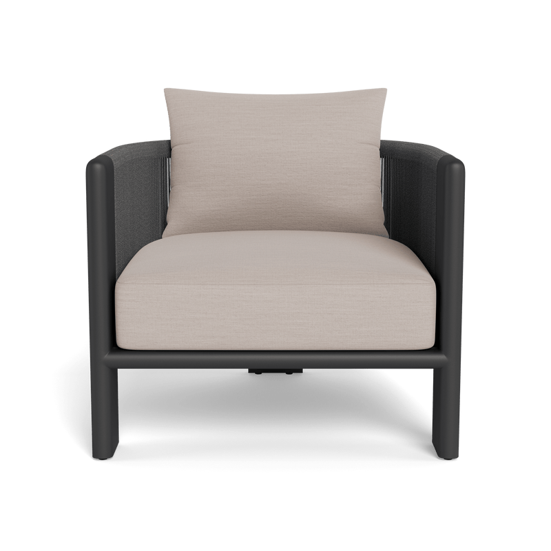 Palm Beach Aluminum Lounge Chair | Aluminum Asteroid, Panama Marble, Rope Dark Grey