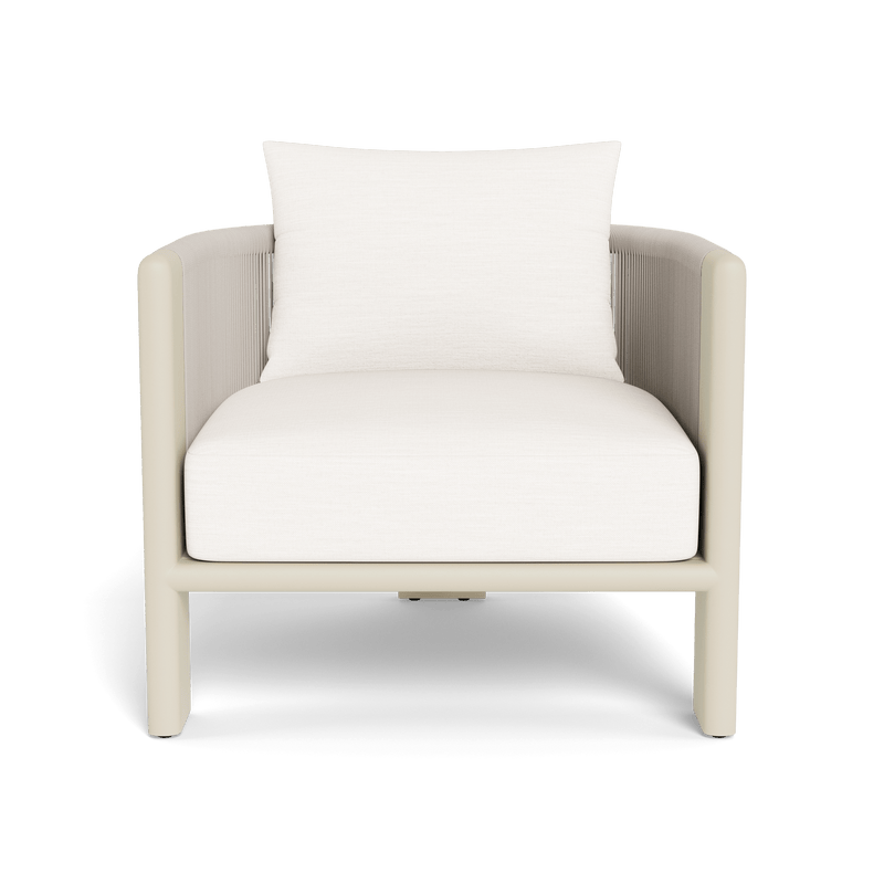 Palm Beach Aluminum Lounge Chair | Aluminum Bone, Panama Blanco, Rope Shell