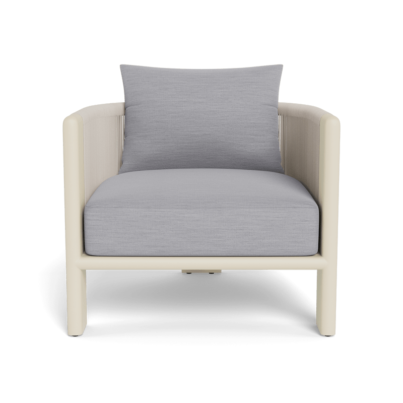 Palm Beach Aluminum Lounge Chair | Aluminum Bone, Panama Cloud, Rope Shell