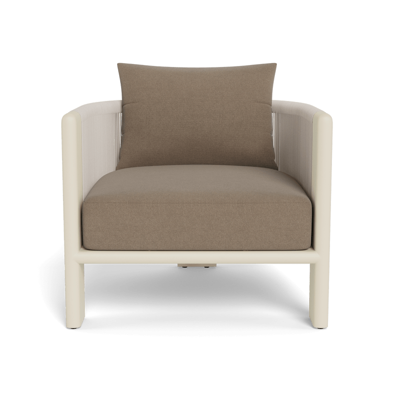 Palm Beach Aluminum Lounge Chair | Aluminum Bone, Panama Coco, Rope Shell