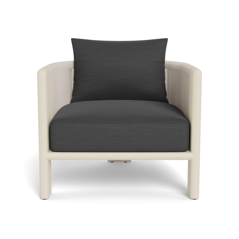 Palm Beach Aluminum Lounge Chair | Aluminum Bone, Panama Grafito, Rope Shell