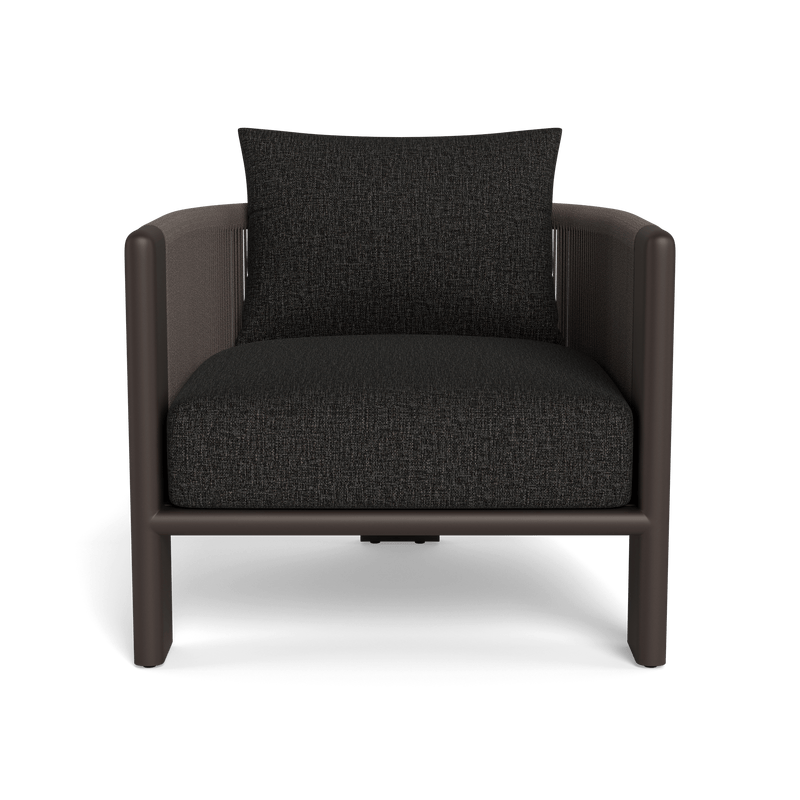 Palm Beach Aluminum Lounge Chair | Aluminum Bronze, Copacabana Midnight, Rope Umber