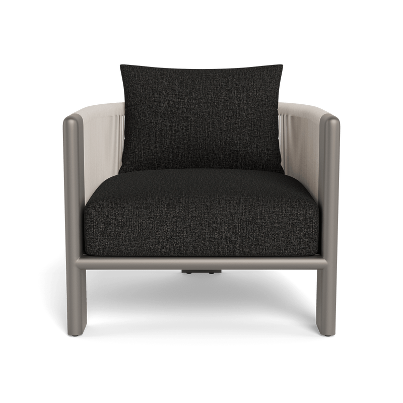 Palm Beach Aluminum Lounge Chair | Aluminum Taupe, Copacabana Midnight, Rope Shell