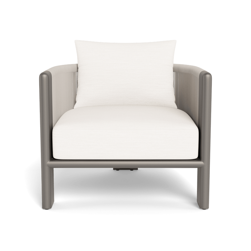 Palm Beach Aluminum Lounge Chair | Aluminum Taupe, Panama Blanco, Rope Shell