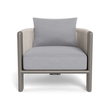 Palm Beach Aluminum Lounge Chair | Aluminum Taupe, Panama Cloud, Rope Shell