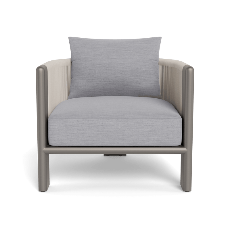 Palm Beach Aluminum Lounge Chair | Aluminum Taupe, Panama Cloud, Rope Shell