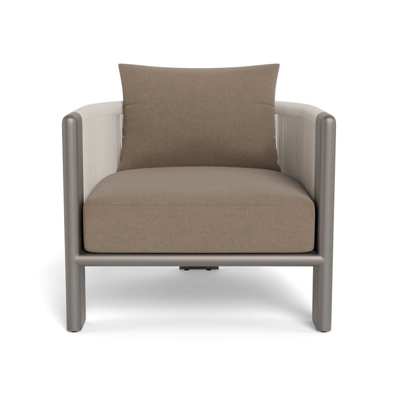 Palm Beach Aluminum Lounge Chair | Aluminum Taupe, Panama Coco, Rope Shell