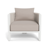 Palm Beach Aluminum Lounge Chair | Aluminum White, Panama Marble, Rope Shell