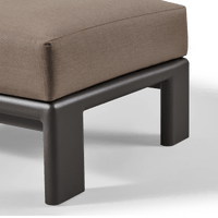 Palm Beach Aluminum Ottoman | Aluminum Asteroid, Copacabana Midnight,