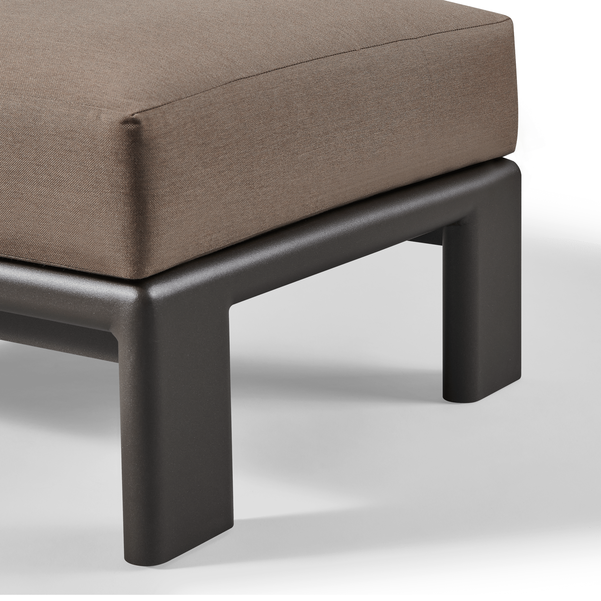 Palm Beach Aluminum Ottoman | Aluminum Asteroid, Copacabana Midnight,