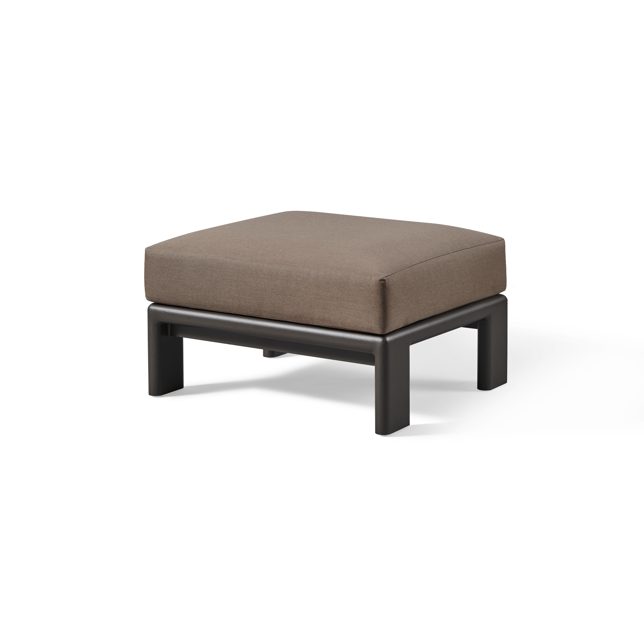Palm Beach Aluminum Ottoman | Aluminum Asteroid, Copacabana Midnight,