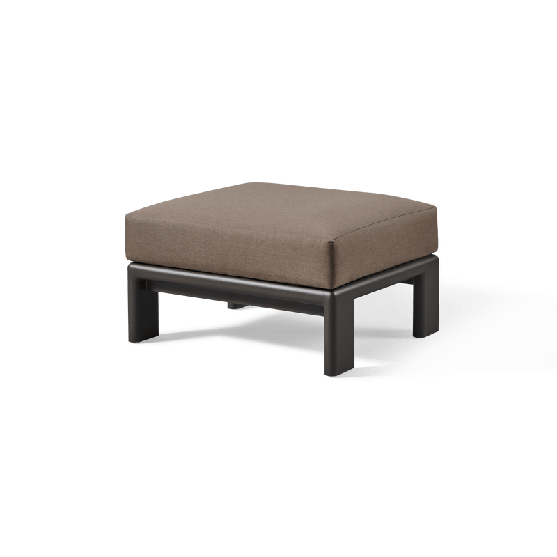 Palm Beach Aluminum Ottoman | Aluminum Asteroid, Copacabana Midnight,