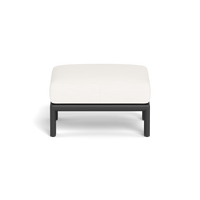 Palm Beach Aluminum Ottoman | Aluminum Asteroid, Panama Blanco,