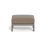 Palm Beach Aluminum Ottoman | Aluminum Taupe, Panama Coco,