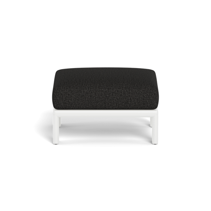 Palm Beach Aluminum Ottoman | Aluminum White, Copacabana Midnight,