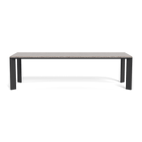 Palm Beach Aluminum Rectangle Dining Table | Aluminum Asteroid, Travertine Dark Grey,