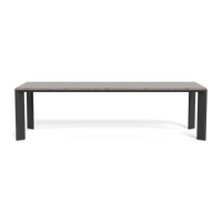 Palm Beach Aluminum Rectangle Dining Table | Aluminum Asteroid, Travertine Grey,
