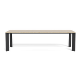 Palm Beach Aluminum Rectangle Dining Table | Aluminum Asteroid, Travertine Natural,