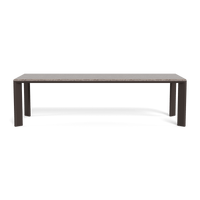 Palm Beach Aluminum Rectangle Dining Table | Aluminum Bronze, Travertine Grey,