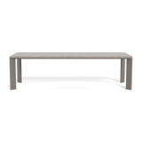 Palm Beach Aluminum Rectangle Dining Table | Aluminum Taupe, Travertine Dark Grey,