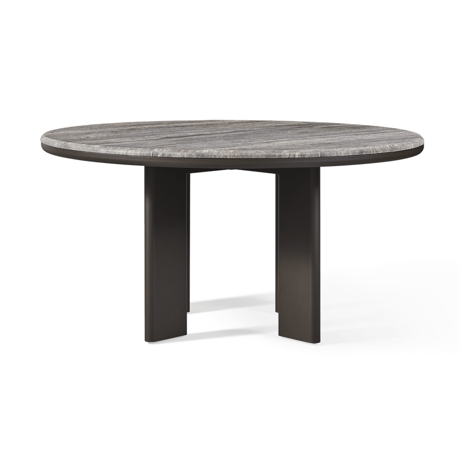 Palm Beach Aluminum Round Dining Table 60"