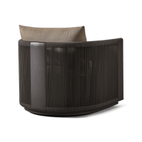 Palm Beach Aluminum Swivel Lounge Chair | Aluminum Asteroid, Copacabana Midnight, Rope Dark Grey