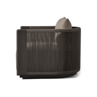 Palm Beach Aluminum Swivel Lounge Chair | Aluminum Asteroid, Copacabana Midnight, Rope Dark Grey