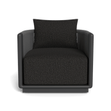 Palm Beach Aluminum Swivel Lounge Chair | Aluminum Asteroid, Copacabana Midnight, Rope Dark Grey