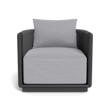 Palm Beach Aluminum Swivel Lounge Chair | Aluminum Asteroid, Panama Cloud, Rope Dark Grey