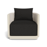 Palm Beach Aluminum Swivel Lounge Chair | Aluminum Bone, Copacabana Midnight, Rope Shell