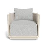 Palm Beach Aluminum Swivel Lounge Chair | Aluminum Bone, Copacabana Sand, Rope Shell