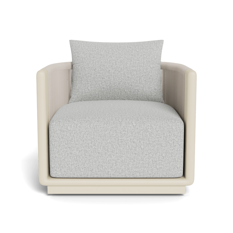 Palm Beach Aluminum Swivel Lounge Chair | Aluminum Bone, Copacabana Sand, Rope Shell