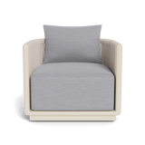 Palm Beach Aluminum Swivel Lounge Chair | Aluminum Bone, Panama Cloud, Rope Shell