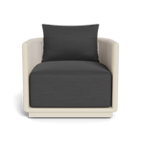 Palm Beach Aluminum Swivel Lounge Chair | Aluminum Bone, Panama Grafito, Rope Shell