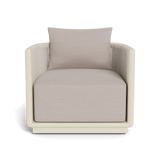 Palm Beach Aluminum Swivel Lounge Chair | Aluminum Bone, Panama Marble, Rope Shell