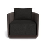 Palm Beach Aluminum Swivel Lounge Chair | Aluminum Bronze, Copacabana Midnight, Rope Umber