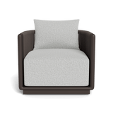 Palm Beach Aluminum Swivel Lounge Chair | Aluminum Bronze, Copacabana Sand, Rope Umber