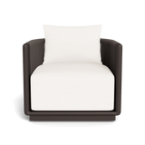 Palm Beach Aluminum Swivel Lounge Chair | Aluminum Bronze, Panama Blanco, Rope Umber