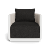 Palm Beach Aluminum Swivel Lounge Chair | Aluminum White, Copacabana Midnight, Rope Shell