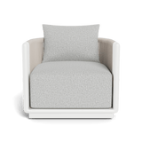 Palm Beach Aluminum Swivel Lounge Chair | Aluminum White, Copacabana Sand, Rope Shell