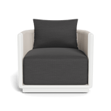 Palm Beach Aluminum Swivel Lounge Chair | Aluminum White, Panama Grafito, Rope Shell