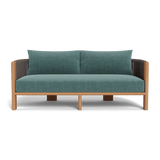 Palm Beach Teak 2 Seat Sofa | Teak Natural, Altona Dew, Rope Stone