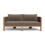 Palm Beach Teak 2 Seat Sofa | Teak Natural, Altona Mink, Rope Stone