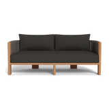 Palm Beach Teak 2 Seat Sofa | Teak Natural, Monterey Charcoal, Rope Stone