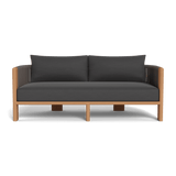 Palm Beach Teak 2 Seat Sofa | Teak Natural, Panama Grafito, Rope Stone