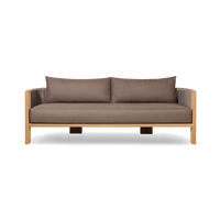 Palm Beach Teak 2 Seat Sofa | Teak Natural, Panama Coco, Rope Stone