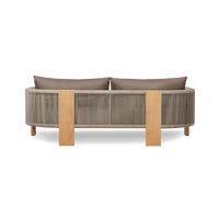 Palm Beach Teak 2 Seat Sofa | Teak Natural, Panama Coco, Rope Stone