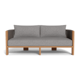 Palm Beach Teak 2 Seat Sofa | Teak Natural, Pebble Fog, Rope Stone