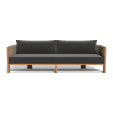 Palm Beach Teak 3 Seat Sofa | Teak Natural, Marley Boulder, Rope Stone